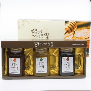 설악산허니팜 머그벌꿀 3종 세트(아카시아꿀, 야생화꿀, 밤꿀 550g 각 1병)