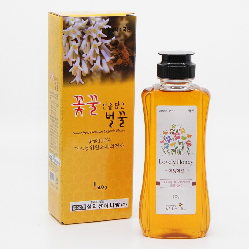 강원더몰,설악산허니팜 튜브꿀 500g (8종 택1)