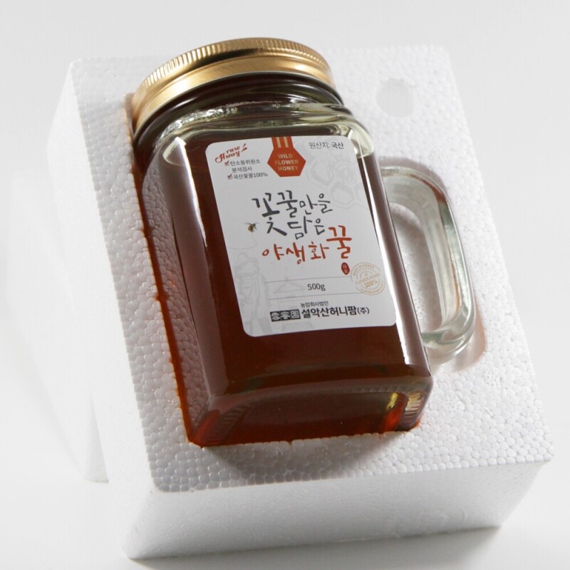 강원더몰,설악산허니팜] 머그 야생화(잡화)꿀 500g