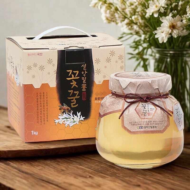 농업회사법인 설악산허니팜(주),(강원)_[설악산허니팜 꽃꿀100%] 아카시아 꿀단지1.0kg